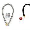 3/8" Compressor Jumper Hose by YaBeHo – 20in Stainless Steel Flexible-3