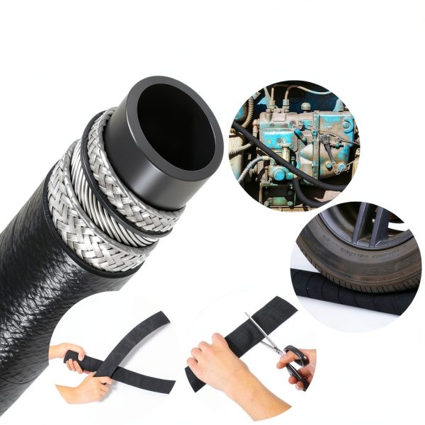 Pangda 1-1/4" ID x 4 ft Marine Water/Fuel Hose with Wire Reinforcement-2