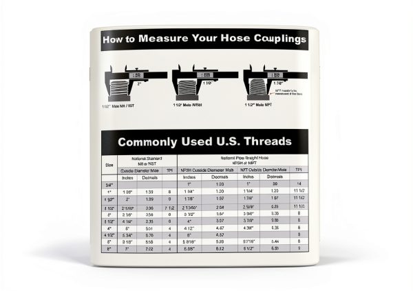 Fire Hose 2 1/2 inch 25 foot White Hose with NH Couplings --1