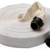 Fire Hose 2 1/2 inch 25 foot White Hose with NH Couplings --4