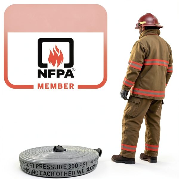 Ace BMF XL.02 Heavy-Duty Nitrile Lined Attack Fire Hose 75ft 1.5in-5
