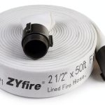 Fire Hose ZYfire 2-1/2" ID x 50 FT Jacket EPDM with Aluminum Couplings-0