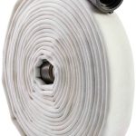 Fire Hose 2 1/2 inch 25 foot White Hose with NH Couplings --0