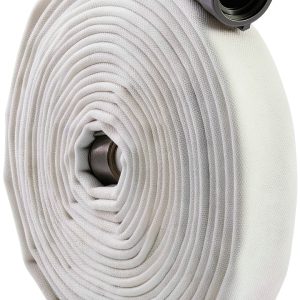 Fire Hose 2 1/2 inch 25 foot White Hose with NH Couplings --0