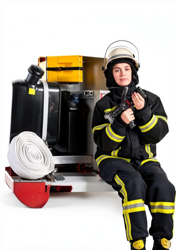 Fire Hose ZYfire 2-1/2" ID x 50 FT Jacket EPDM with Aluminum Couplings-5