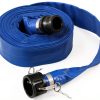 Apache 2" x 50' Blue PVC Lay-Flat Discharge Hose with Poly Camlock-3