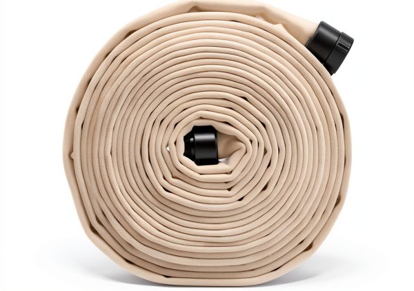 Fire Hose 2 1/2 inch 25 foot White Hose with NH Couplings --2