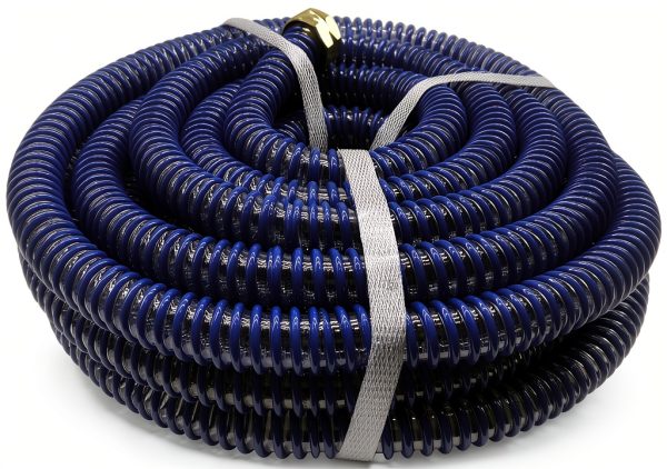 Industrial HVLP Flexible Whip Hose 25ft PU with Aluminum Fittings-2
