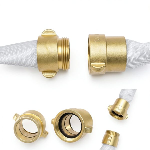 Industrial Fire Hose, 1-1/2" inches x 100ft Hose with NST/NH Brass Couplings, 500 PSI Burst Pressure for Firefighting & Garden Irrigation, White-5