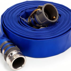 2" ID x 25 ft PVC Lay Flat Discharge Hose with Aluminum Camlock C and-0