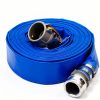 2" ID x 25 ft PVC Lay Flat Discharge Hose with Aluminum Camlock C and-4