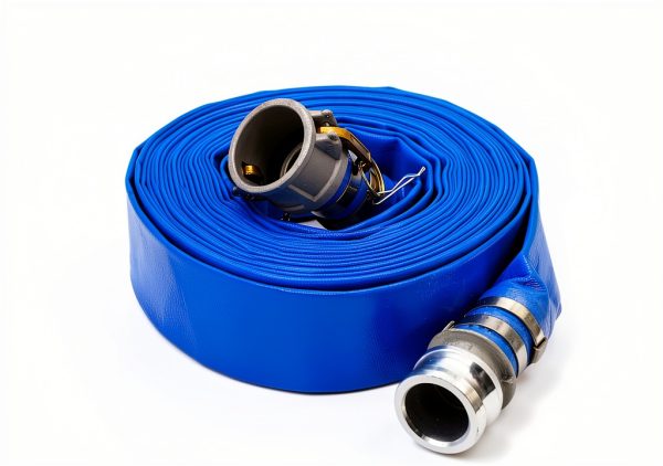 2" ID x 25 ft PVC Lay Flat Discharge Hose with Aluminum Camlock C and-4