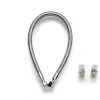 Industrial-Grade Stainless Steel 3/8" Compressor Jumper Hose, 3/8" NPT male,20" Length,750°F，450 PSI,Both Sides Fittings Rotate Freely-1