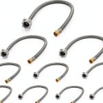 10-Pack HeSun 16-Inch Toilet Hose, 3/8" Comp x 7/8" Ballcock, Stainless Steel Toilet Connector Supply Line(HOSE051-10)-0