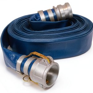 PVC Discharge Hose Assembly Abbott Rubber Blue 2in ID 65psi 50ft Hose-0