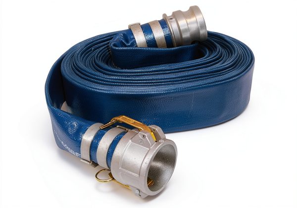 PVC Discharge Hose Assembly Abbott Rubber Blue 2in ID 65psi 50ft Hose-0