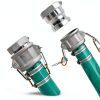 SAFBY Pump Water hose Discharge With Aluminum Camlock A C E F Fittings, Heavy Duty Three layer Backwash Drain Hose for pool, Backwash Hose, Lawn,Garden (1.5 in, 100 feet)-4