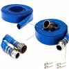 2" ID x 25 ft PVC Lay Flat Discharge Hose with Aluminum Camlock C and-1